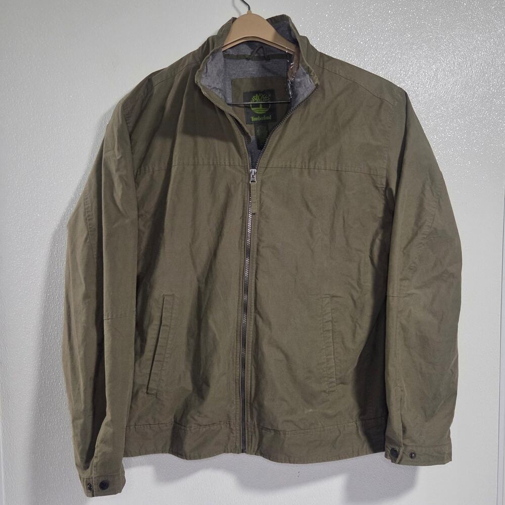 Timberland Jacket Green Lined Windbreaker Men's Utility XL